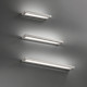 Applique a LED da parete lineare grande in metallo e diffusore in acrilico