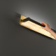 Applique a LED da parete lineare piccola in metallo e diffusore orientabile