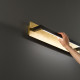 Applique a LED da parete lineare piccola in metallo e diffusore orientabile
