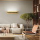 Applique a LED da parete lineare piccola in metallo e diffusore orientabile