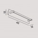 Applique a LED da parete lineare piccola in metallo e diffusore orientabile