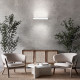Applique a led grande con struttura in metallo e diffusore in acrilico