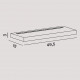 Applique a led grande con struttura in metallo e diffusore in acrilico