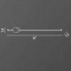 Applique a led grande lineare con struttura in metallo e diffusore in acrilico