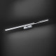 Applique a led grande struttura in metallo e diffusore in acrilico orientabile