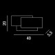 Applique a LED in alluminio verniciato formata da tre rettangoli sovrapposti