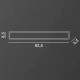 Applique a led media lineare con struttura in metallo e diffusore in acrilico