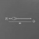 Applique a led piccola lineare con struttura in metallo e diffusore in acrilico