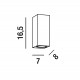 Applique alto biemissione per esterni/interni in alluminio diffusori in vetro