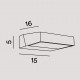 Applique da esterno a led con struttura in metallo e diffusore orientabile