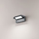 Applique da esterno a led piccola con struttura in metallo e diffusore in vetro