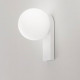 Applique da parete a led con struttura in metallo e diffusore a boccia di vetro