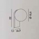 Applique da parete a led con struttura in metallo e diffusore a boccia di vetro
