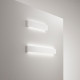 Applique da parete a LED grande in metallo e diffusore in gesso