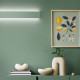 Applique da parete a LED grande in metallo e diffusore in gesso