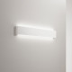 Applique da parete a LED grande in metallo e diffusore in gesso