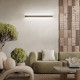 Applique da parete a LED grande in metallo e diffusore lineare