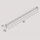 Applique da parete a LED grande in metallo e diffusore lineare
