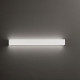 Applique da parete a LED media in metallo e diffusore lineare