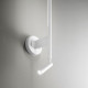 Applique da parete a LED stile moderno in metallo diffusore regolabile