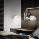 Applique da parete con diffusore in alluminio e luce a led dal design moderno