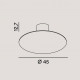 Applique da parete grande a led con struttura in metallo rotonda