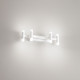 Applique da parete grande a led struttura in metallo e diffusori in acrilico