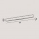 Applique da parete grande con diffusore a led e struttura in alluminio