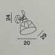 Applique da parete in metallo con portalampada orientabile