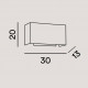 Applique dal design moderno cromo spazzolato con paralume in pvc