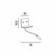Applique di design moderno a LED flessibile in metallo con porta usb
