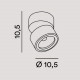 Faretto a led grande da soffitto struttura in metallo e diffusore orientabile
