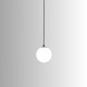 Faretto a led per sistema binario con boccia in vetro a sospensione grande