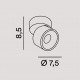 Faretto a led piccolo da soffitto struttura in metallo e diffusore orientabile