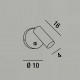 Faretto a LED singolo design moderno in metallo con interruttore