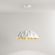 Lampada a sospensione a led con struttura e diffusore in metallo
