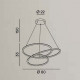 Lampada a sospensione a led con struttura in metallo e diffusore a spirale