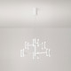 Lampada a sospensione a led struttura in metallo e diffusori in acrilico