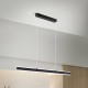 Lampada a sospensione con diffusore lineare a LED e struttura in alluminio