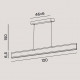 Lampada a sospensione con diffusore lineare a LED e struttura in alluminio