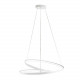 Lampada a sospensione grande a led struttura in metallo e diffusore a spirale