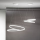 Lampada a sospensione grande a led struttura in metallo e diffusore a spirale