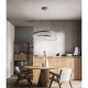 Lampada a sospensione grande a led struttura in metallo e diffusore a spirale