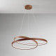 Lampada a sospensione grande a led struttura in metallo e diffusore a spirale