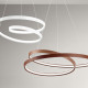 Lampada a sospensione grande a led struttura in metallo e diffusore a spirale