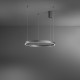 Lampada a sospensione grande con diffusore in alluminio rotondo a led