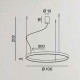 Lampada a sospensione grande con diffusore in alluminio rotondo a led