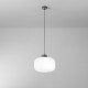 Lampada a sospensione grande con struttura in metallo e diffusore in ceramica