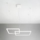 Lampada a sospensione led in metallo e diffusore in acrilico dal design moderno