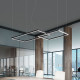 Lampada a sospensione led in metallo e diffusore in acrilico dal design moderno